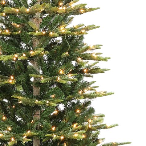 buy puleo international 7 5 ft pre lit slim aspen fir artificial christmas tree with 450 ul