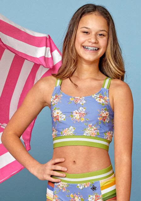 Girls Matilda Jane Lets Go Together Reversible Marco Swim Top Size 8 Nwt Ebay
