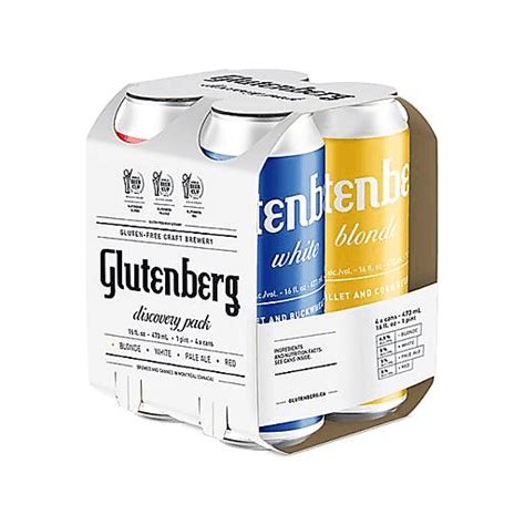 Glutenberg Discovery Pack Gluten Free 4pkc 16 Oz Specialty Beer Bevmo