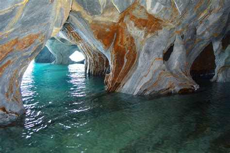 Photography Landscape Nature Lake Turquoise Water Cave Marble Chapel Erosion Chile