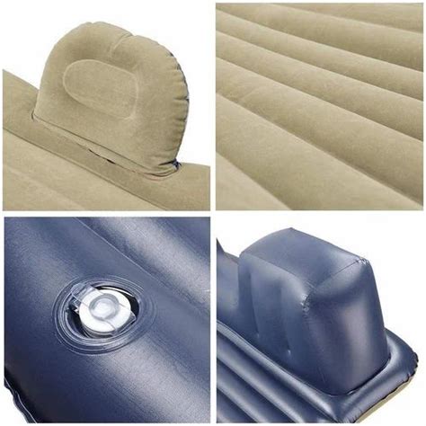 Brown Inflatable Car Air Mattress With Pump Portable Travel Camping Vacation Thickness 4 At Rs