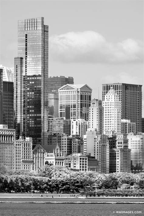 Framed Photo Print Of Chicago Downtown Highrise Buildings Chicago