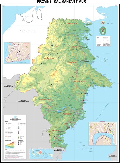 Peta Kota Peta Provinsi Kalimantan Timur