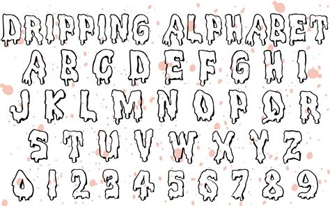 Dripping Alphabet Svg Drip Letters Svg Drip Font Svg Dripping Font
