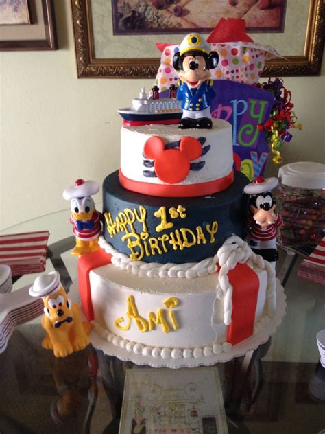 My sister also likes fruits but her favourite cake is chocolate cake. Captain Mickey cake | Mickey cakes, Nautical mickey, Birthday