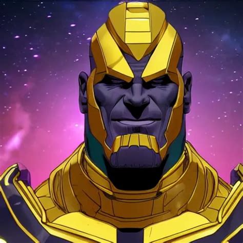 Gigachad Sigma Male Thanos Smiling Wearining Infinity Stable