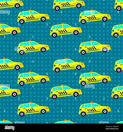 Taxi Car Seamless Pattern Vector Illustration Stock Vector Image And Art