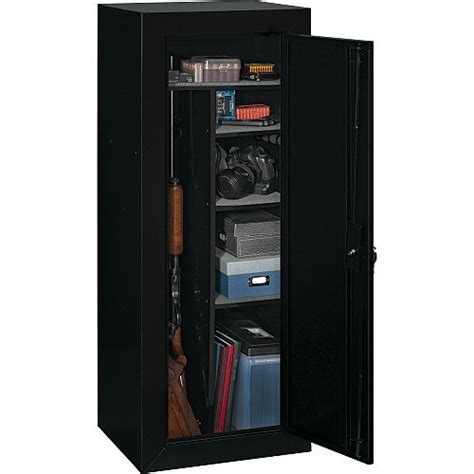 There are four foam padded removable shelves which can be placed on the left or right side of the cabinet, and one additional shelf. Stack on 18 Gun Fully Convertible Steel Security Cabinet ...