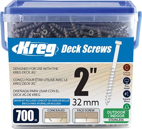 Buy Kreg Sdk C2ss 700 Stainless Steel Deck Screws 2 Inch 8 Coarse