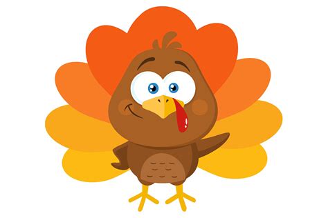 Cute Turkey Bird Cartoon Character Creative Daddy