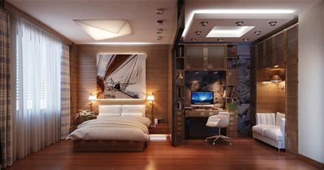 Bedroom Home Office Interior Design Ideas