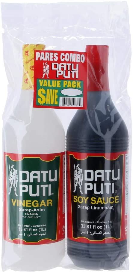 Datu Puti Soy Sauce Vinegar Value Pack 2 Lt Wholesale Tradeling