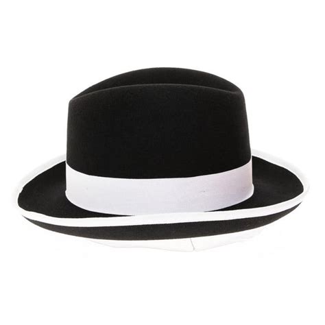 Ferrecci Premium Black And White Godfather Hat Fhyinc