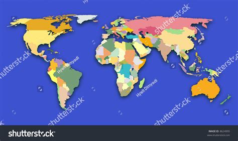 Color Coded World Map Stock Photo 8624995 Shutterstock