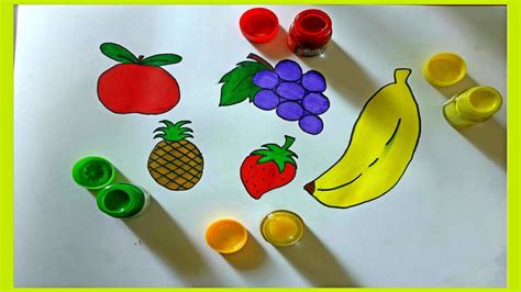 Draw the lips over the place shown in the picture. How To Draw Fruits for Kids | Drawing & Coloring for Kids ...