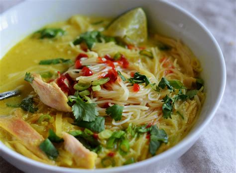 Thai Inspired Chicken And Rice Noodle Soup Once Upon A Chef