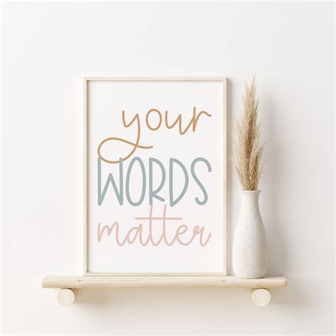 Digital File Your Words Matter Speech Therapy Print Speech Etsy