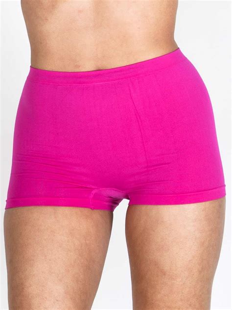 Ladies Underwear Plain High Waist Womens Seamless Stretch Boxer Shorts S M L Xxl Ebay