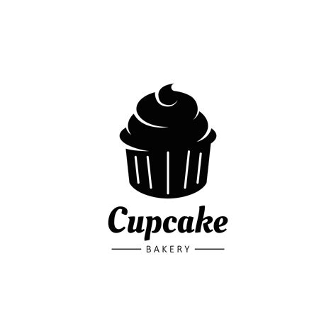 Cupcake Vector Logo Template Logo For Cake Shop Sticker Label Etc
