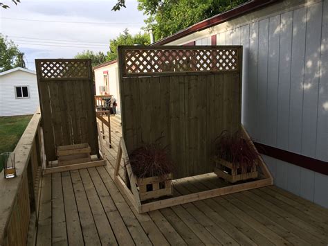 Deck Privacy Screens Fence Panels With Stabilizer Legs And Space For