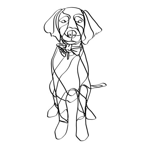 Line Art Dog Portrait Illustration Line Art Figures Draw To Draw