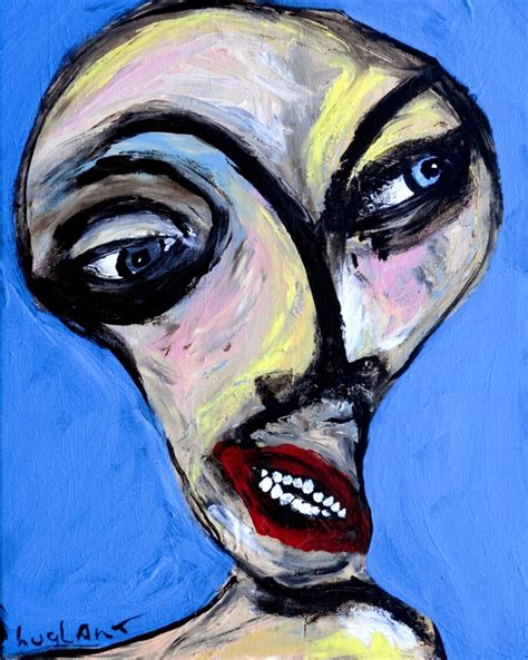 Fake Guy 11x14 Original Painting Welcome To Jeff Hugharts Abstract