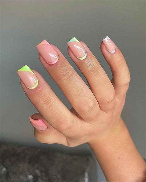 Spring Gel Nail Colors Ideas 55 Trendy Colored French Tip Nails You