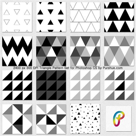Free Triangle Photoshop Pattern Set Purshue Pattern Photoshop