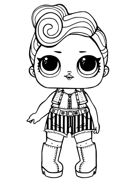 Doll rocker badass LOL - Coloring pages for you