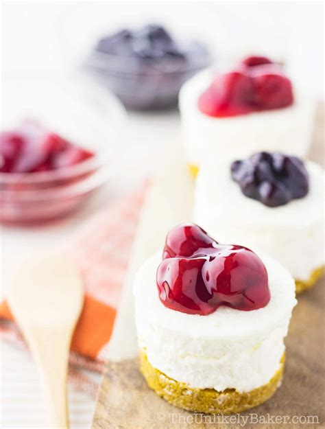 The Best No Bake Mini Cheesecakes The Unlikely Baker