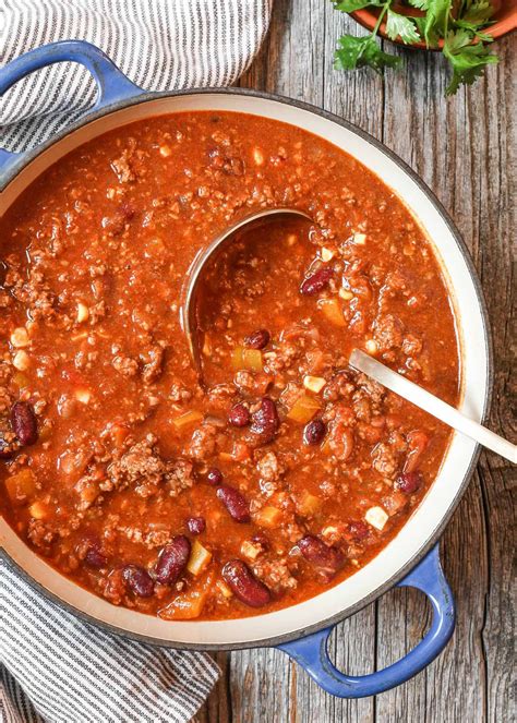 Simple Chili With Ground Beef And Kidney Beans Recipe Top Calories In Homemade Chili With