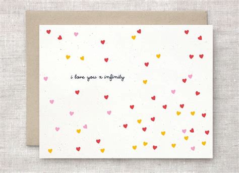 I Love You X Infinity Valentines Day Card For Him For Her Etsy