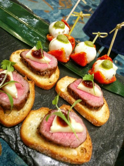Madagascan beef tenderloin is easy to make in an air fryer. Beef Tenderloin & Brie on Baguette with Mozzarella, Roasted Tomato & Pesto Skewer | Appetizer ...