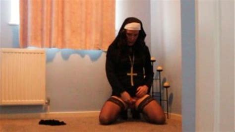 Emmaleetv Voyeur View Of Dirty Tranny Nun Wanking In Her Stockings EmmaLeeTV Fetish