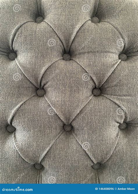 Grey Linen Tufted Chair Fabric Texture Stock Photo Image Of Luxury