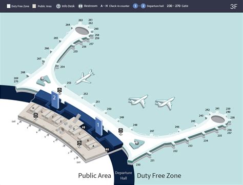 Incheon Airport Map Color 2018