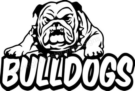 School Mascot Bulldog Clip Art Home Schools And Teams Window Decals