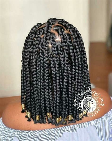 Braid hairstyles for black women. Do you love these box braids? . . Hairstylist @tresses ...
