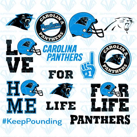Carolina Panther Svg Football Team Logo Bundle Svg Files For Silhouette