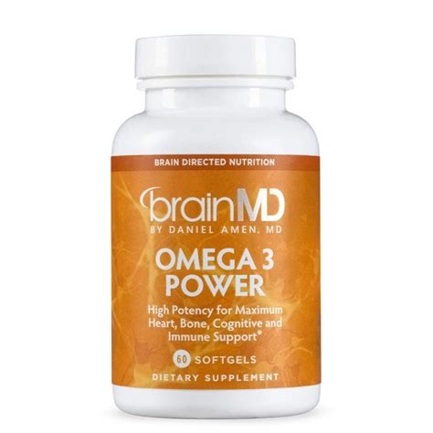 Dr Amen Brain Md Omega 3 Power 60 Capsules Brain Joint Heart And