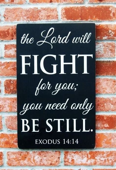 Exodus 1414 The Lord Will Fight For You You Need Only Be Still