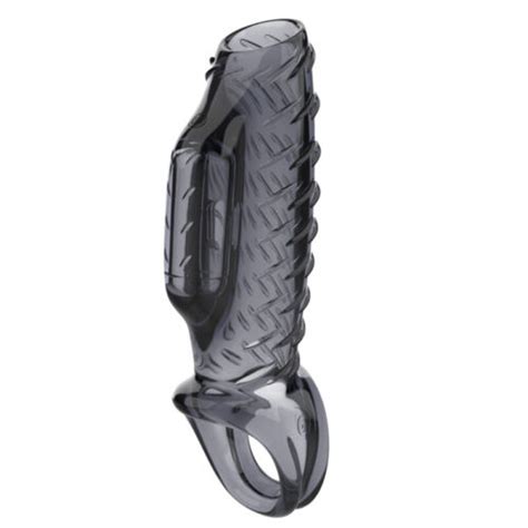 Male Cock Vibrator Girth Enlarger Enhancer Gspot Penis Extension Extender Sleeve Ebay