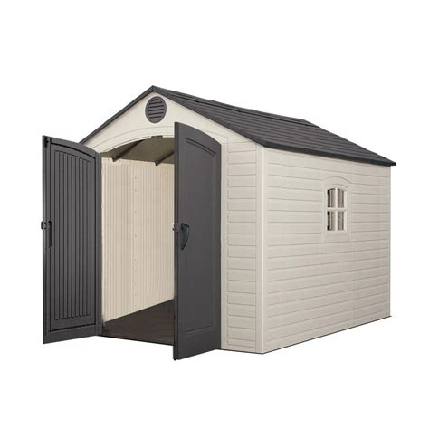 Lifetime 8 Ft X 10 Ft Storage Plastic Shed 60115 The Home Depot