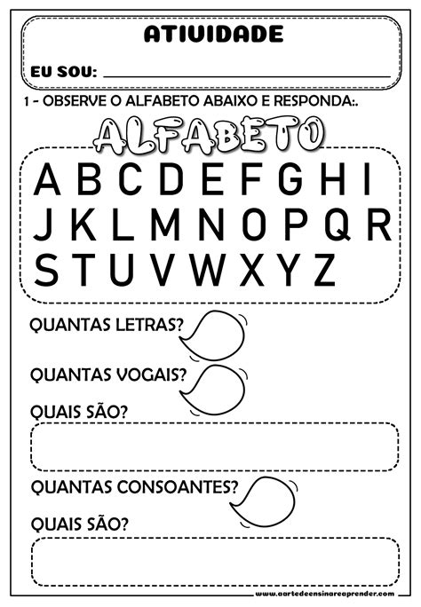 Atividade Pronta Alfabeto A Arte De Ensinar E Aprender