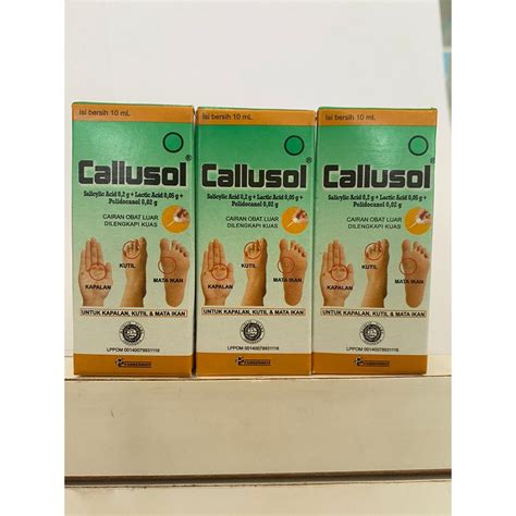 Jual Callusol 10ml Mengatasi Mata Ikan Kutil Dan Kapalan Shopee