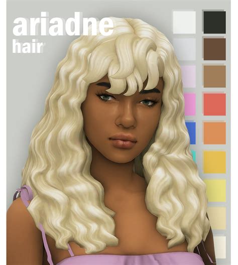 Ariadne Hair Okruee On Patreon Sims Hair Sims Sims 4