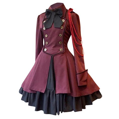Buy Women Gothic Court Retro Gown Lolita Witch Renaissance Medieval