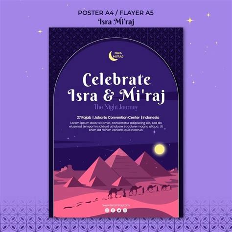 Download Isra Miraj Poster Template for free in 2021 | Poster template