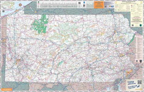 Large Detailed Tourist Map Of Pennsylvania With Cities And Towns