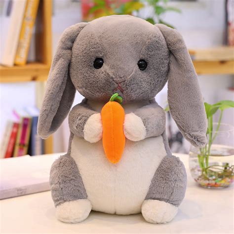 Shop For Plush Soft Easter Bunny Rabbit With Carrot Toys Stuffed